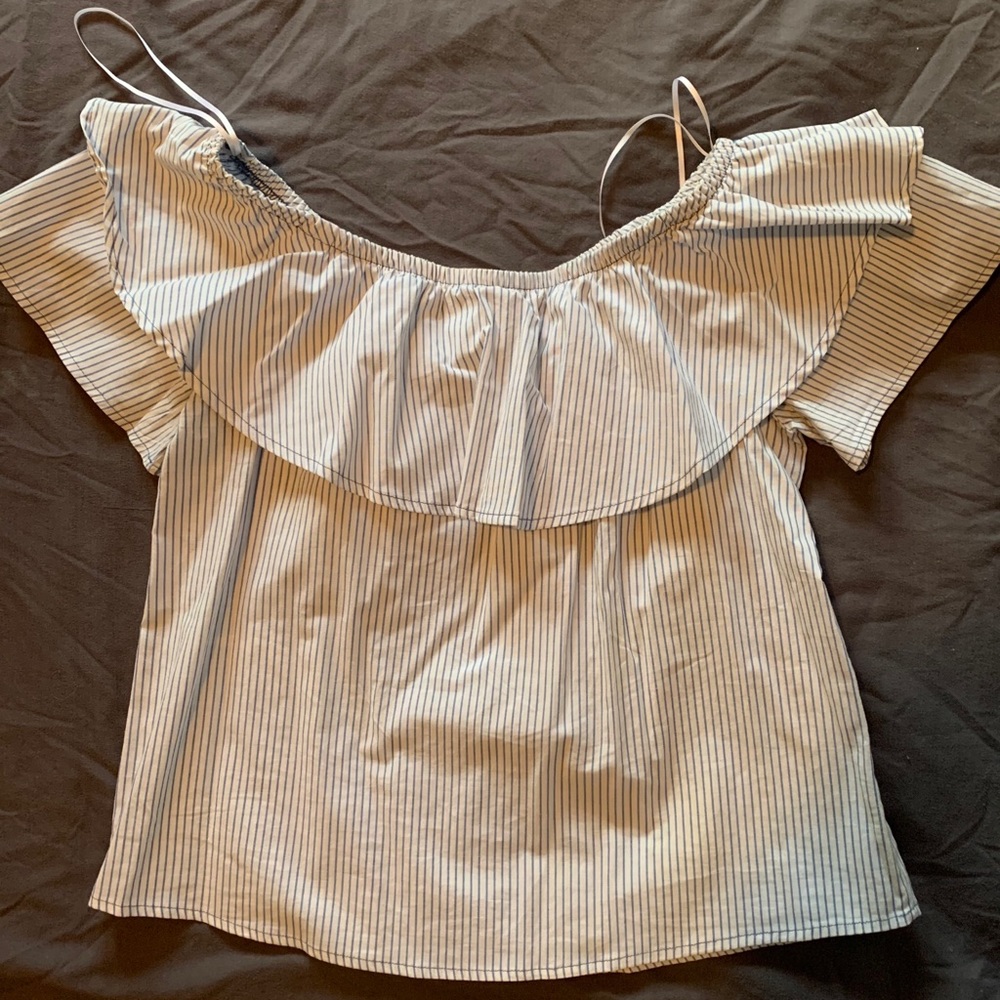 Potter’s Pot blue and white striped top